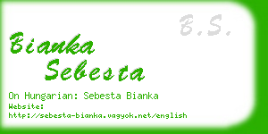 bianka sebesta business card